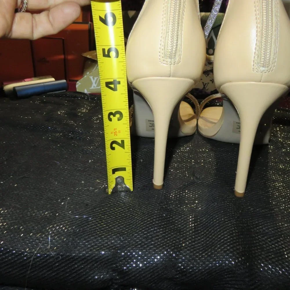 Alexxia Stiletto Ankle Strap Back Zip Heeled Sandals by Shoe Dazzle size 11 NWT